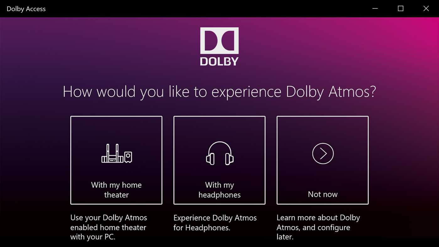 Dolby audio software download